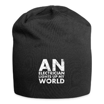 Un électricien illumine mon monde pour Lineman - Bonnet en jersey - noir - Devant