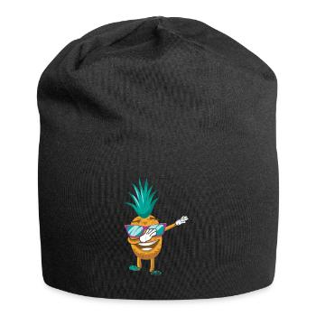 Abtupfendes Ananas-sonnenbrillen-design Für Den - Jersey-Beanie - Schwarz - Vorne