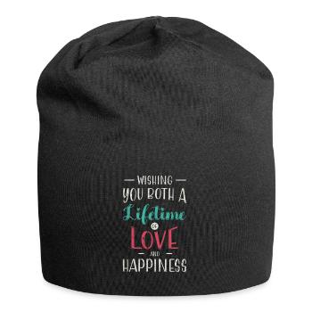 I wish you both a lifetime of love for - Jersey Beanie - black - Front