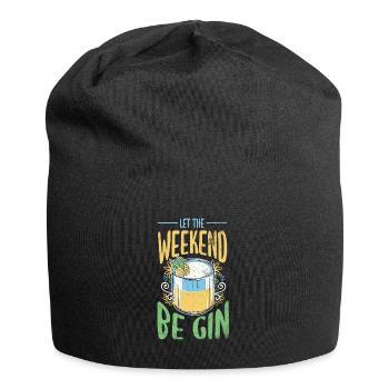 Que le week-end soit gin - Bonnet en jersey - noir - Devant