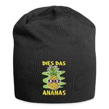 Dies das Ananas - Jersey-Beanie - Schwarz - Vorne