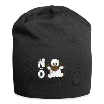 Statement Nö keine Lust Kein Bock - Jersey-Beanie - Schwarz - Vorne