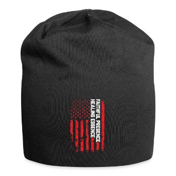 Essence guérissante de la présence fidèle, aumônier - Bonnet en jersey - noir - Devant