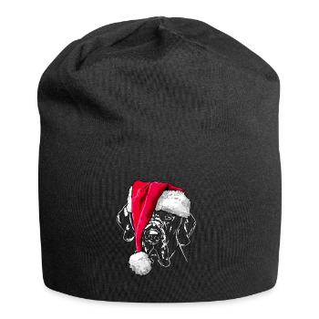 GERMAN DOGGE - GREAT DANE Christmas - Jersey Beanie - black - Front