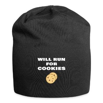 Will Run For Cookies Funny Running Quote Runner - Jersey Beanie - black - Front