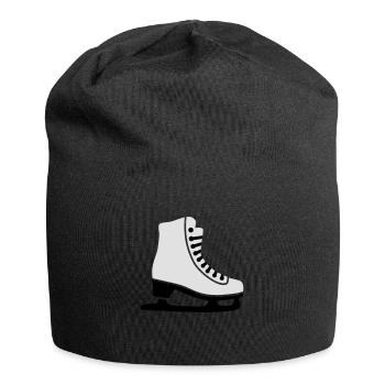 Schlittschuh - Jersey-Beanie - Schwarz - Vorne