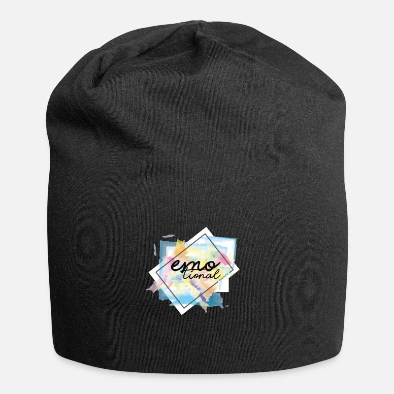 monde émotionnellement émotionnel - Bonnet en jersey - noir