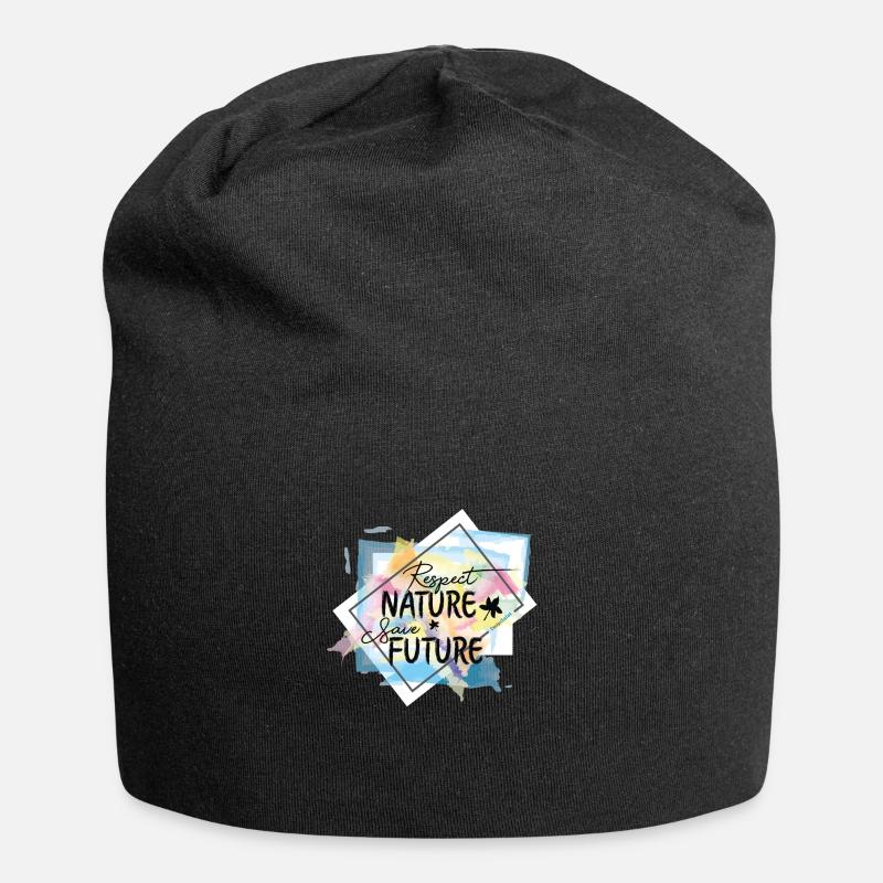 Respect the Nature - Save the Future - Jersey-Beanie - Schwarz