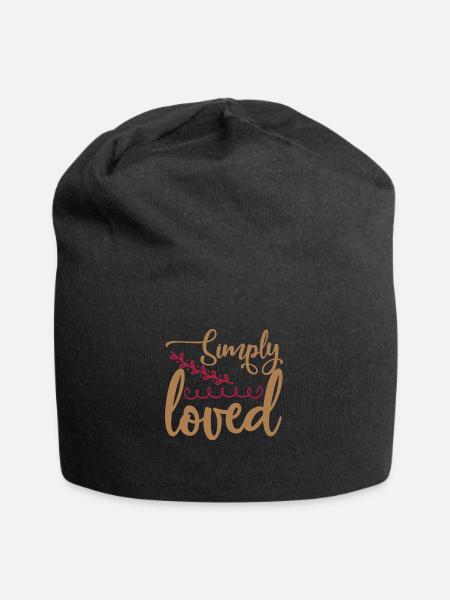 Simply loved gift Valentine's Day gift idea - Jersey Beanie - black