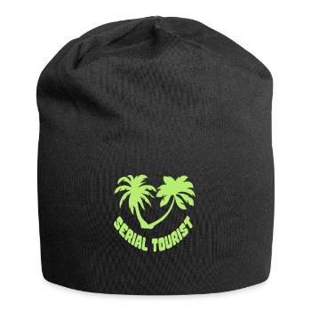 serial tourist quote palm humor - Jersey Beanie - black - Front