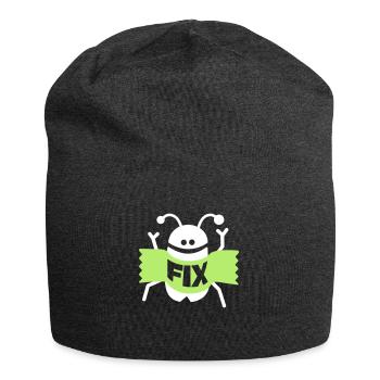 bugfix tape - Jersey Beanie - charcoal grey - Front