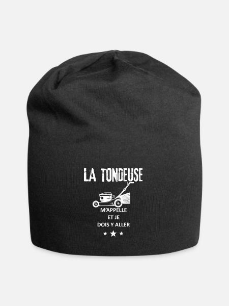 Tondeuse jardinier humour de jardin - Bonnet en jersey - noir