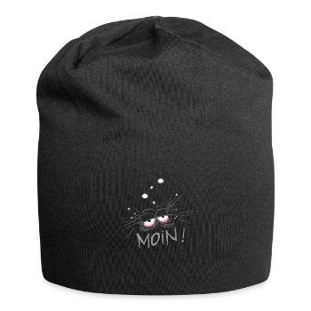 MOIN! - Jersey-Beanie - Schwarz - Vorne