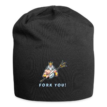 Fork You / Fuck You - Jersey-Beanie - Schwarz - Vorne