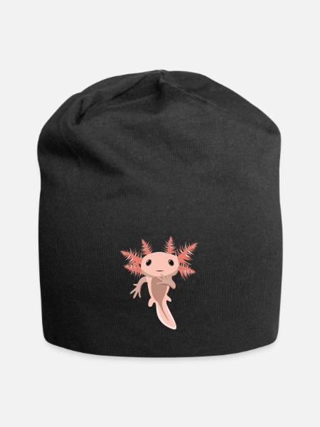 Niedlicher Baby Axolotl - Jersey-Beanie - Schwarz