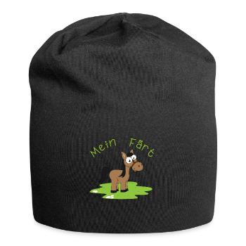 Mein Färt Pferd witziges Lustiges mit Pferden - Jersey-Beanie - Schwarz - Vorne