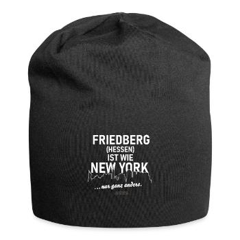 Friedberg (Hessen) - Jersey-Beanie - Schwarz - Vorne