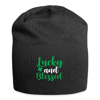 Lucky And Blessed - Jersey Beanie - black - Front