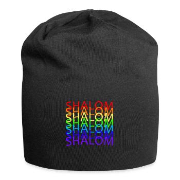 SHALOM - ARC-EN-CIEL - Bonnet en jersey - noir - Devant