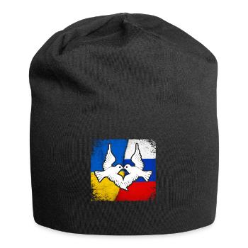 PAIX pour l’Ukraine La Russie et le monde - Bonnet en jersey - noir - Devant