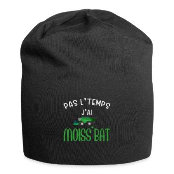 Pas le temps j ai moiss'bat cadeau agriculteur - Bonnet en jersey - noir - Devant