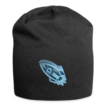 Vers la Lune - 3D - Satin2 - Bonnet en jersey - noir - Devant