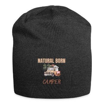 Natural born camper T-Shirt - Jersey Beanie - charcoal grey - Front