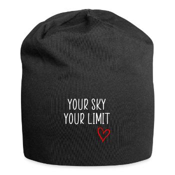 votre citation sky cool - Bonnet en jersey - noir - Devant