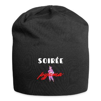 SOIRÉE PYJAMA - Bonnet en jersey - noir - Devant