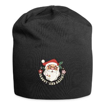 Groovy & Bright Weihnachten Retro Weihnachtslied - Jersey-Beanie - Schwarz - Vorne