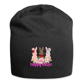 Happy Easter Easter Easter Egg Easter Celebration Easter - Jersey Beanie - black - Front