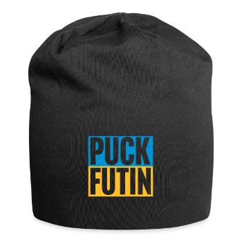 Conception du logo Puck Futin - Bonnet en jersey - noir - Devant
