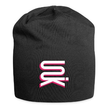 UNIK high vertical whitepink - Jersey Beanie - black - Front