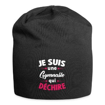 Je suis une Gymnaste qui déchire - Bonnet en jersey - noir - Devant