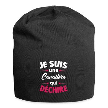 Je suis une Cavalière qui déchire - Bonnet en jersey - noir - Devant