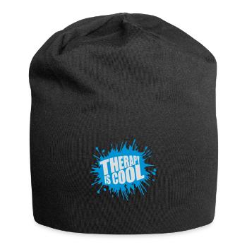 therapy is cool Quote - Jersey Beanie - black - Front