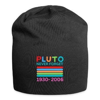 Pluto Never Forget Retro Space Science Pluto Desig - Jersey Beanie - black - Front