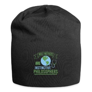 MOST MOTHERS ARE INSTINGTIVE PHILOSOPHERS - Jersey Beanie - black - Front