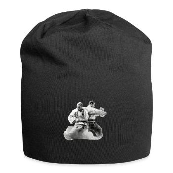 2 Jiu Jitso Kämpfer Geschenk - Jersey-Beanie - Schwarz - Vorne