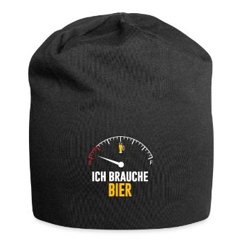 ich brauche bier tacho - Jersey-Beanie - Schwarz - Vorne