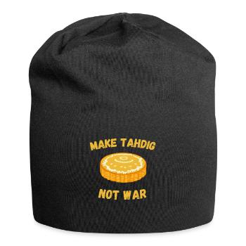 Tahdig persisches Reisgericht lustiger Spruch - Jersey-Beanie - Schwarz - Vorne