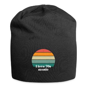 Ich liebe Musik der 70er Jahre - Jersey-Beanie - Schwarz - Vorne