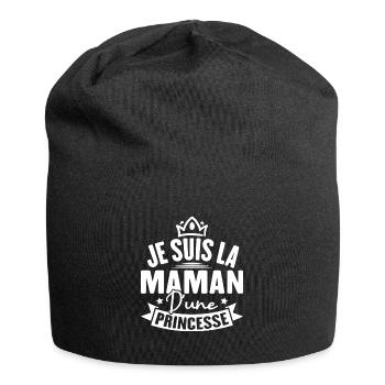Je suis la maman d une princesse - Bonnet en jersey - noir - Devant