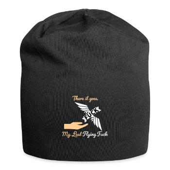 Last Flying Fuck - Jersey Beanie - black - Front