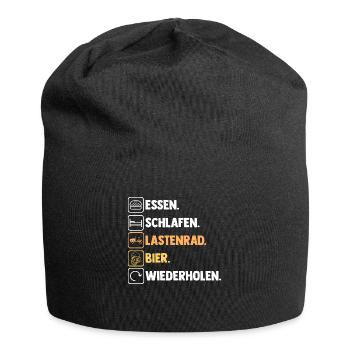 Fahrrad Lastenfahrrad Lastenrad - Jersey-Beanie - Schwarz - Vorne