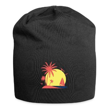 Sommer - Jersey-Beanie - Schwarz - Vorne