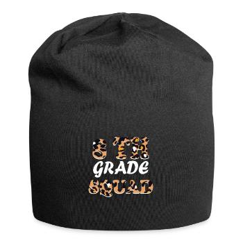 Cadeaux d’enseignant Leopard 8th Grade - Bonnet en jersey - noir - Devant