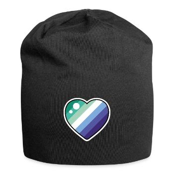 Heart (Gay Flag) - Jersey Beanie - black - Front