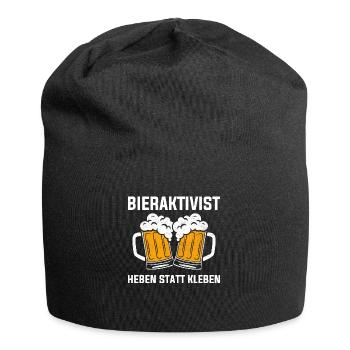 BIERAKTIVIST - HEBEN STATT KLEBEN - Jersey-Beanie - Schwarz - Vorne