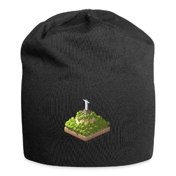 Geometric low poly Christ the Redeemer - Jersey Beanie - black - Front